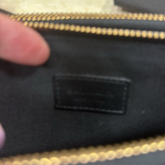 BALMAIN B-ARMY THREE COMPARTMENT BLACK LEATHER LOGO PRINT BAG CLUTCH CROSSBODY - Picture 16 of 16